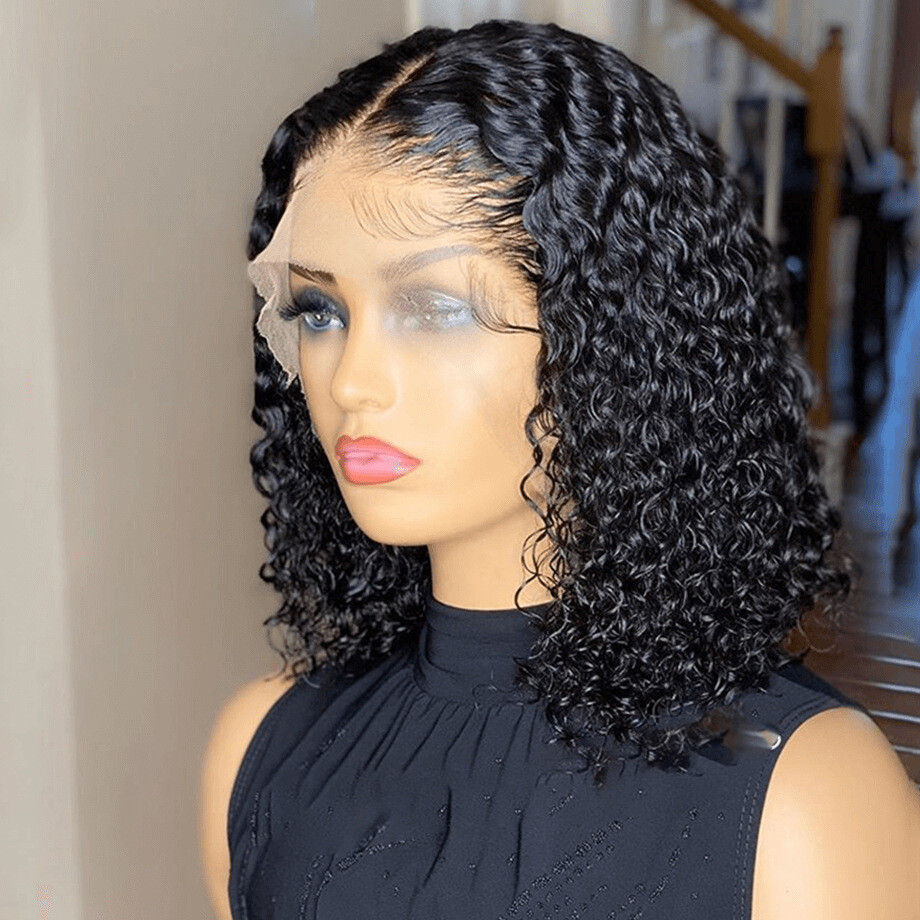 Ladies Short Curly Hair African Small Curly Black Brown