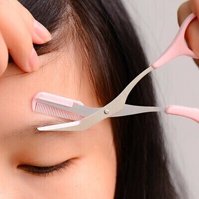 New Eyebrow Grooming Scissors With Comb
