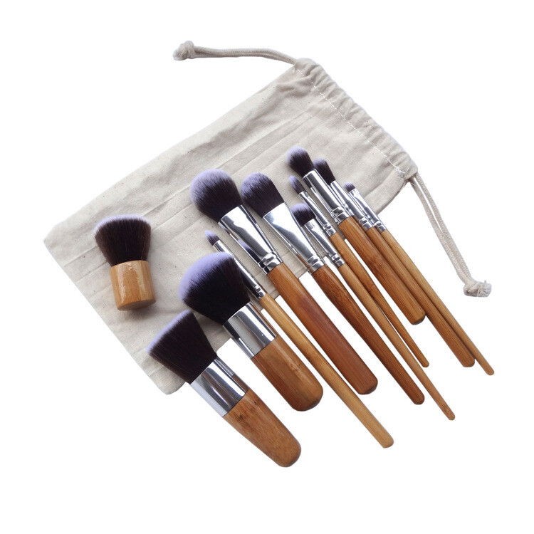 11 Bamboo Handle Makeup Brush Makeup Brush Set Beauty Tools Processing Set
