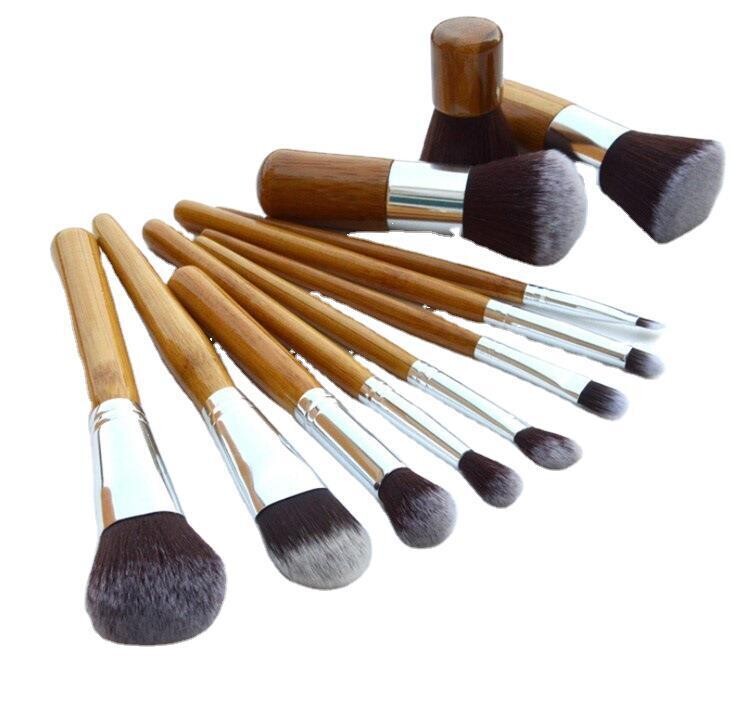 11 Bamboo Handle Makeup Brush Makeup Brush Set Beauty Tools Processing Set