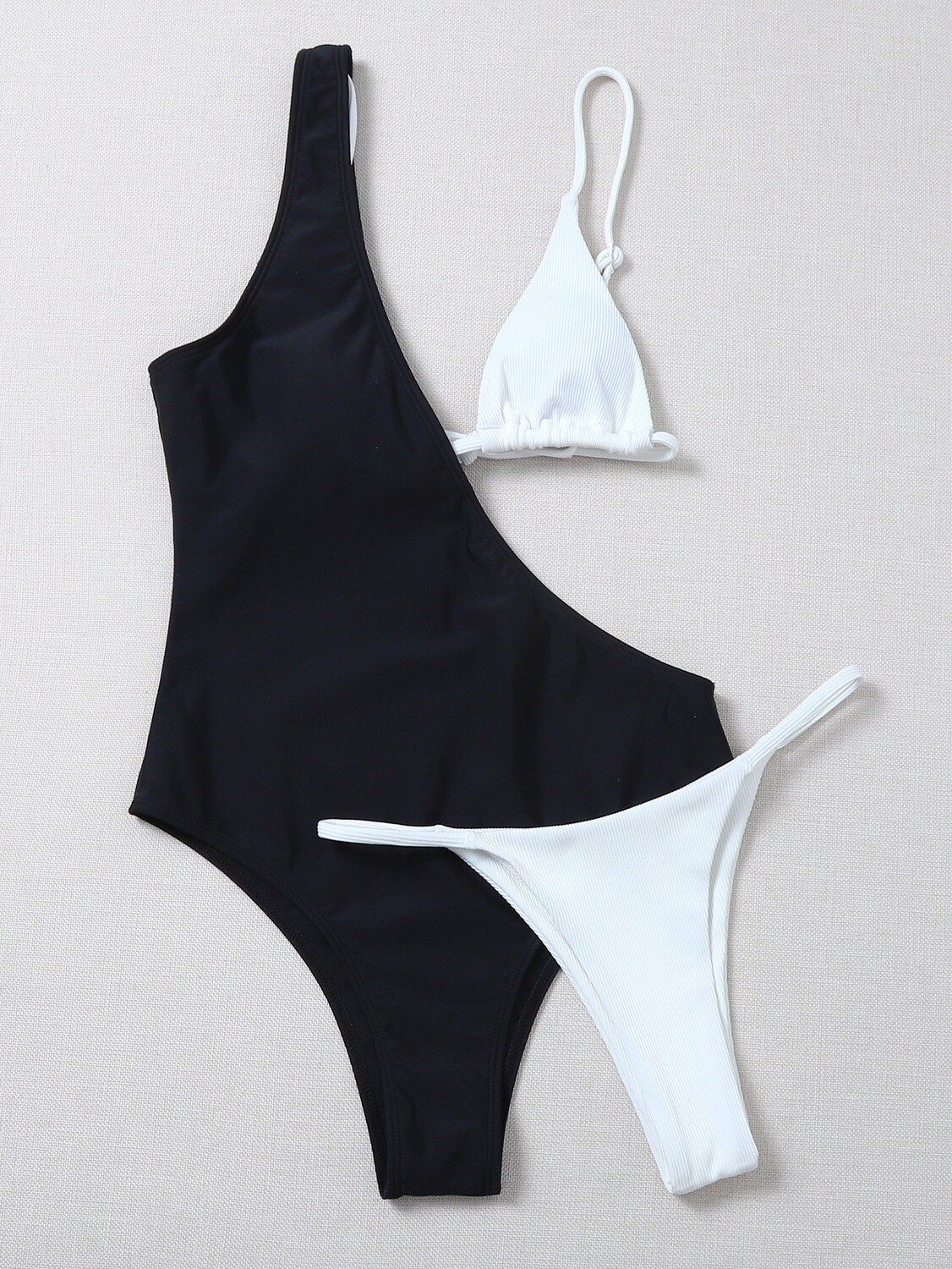 2023 New Solid Color One-piece Swimsuit