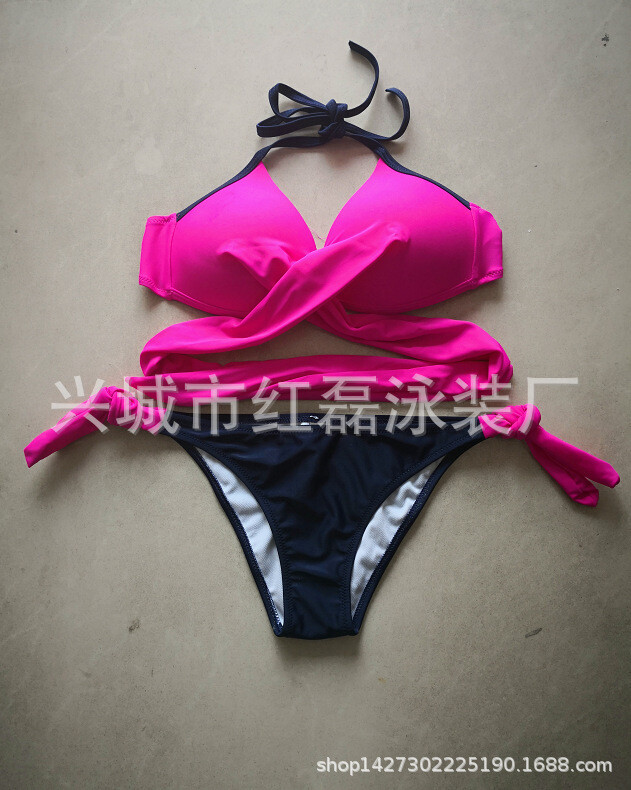 Variety cross straps bikini sexy under bra wire support two-piece swimsuit