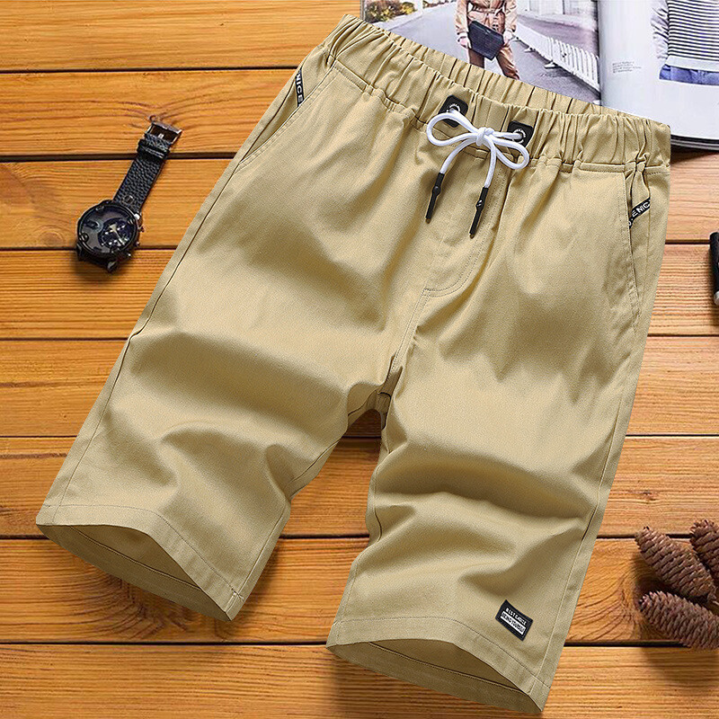 Men's Cotton Shorts  Cotton Casual Pants Trendy  Beach Pants Loose Large comfortable Sports Pants