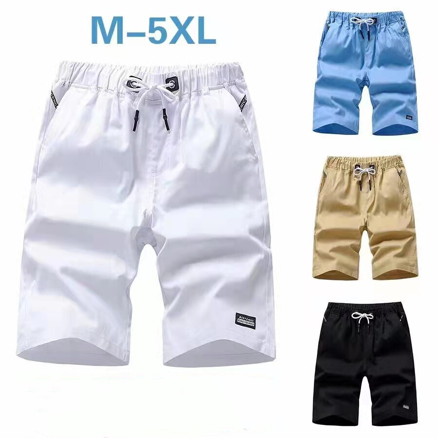 Men's Cotton Shorts  Cotton Casual Pants Trendy  Beach Pants Loose Large comfortable Sports Pants