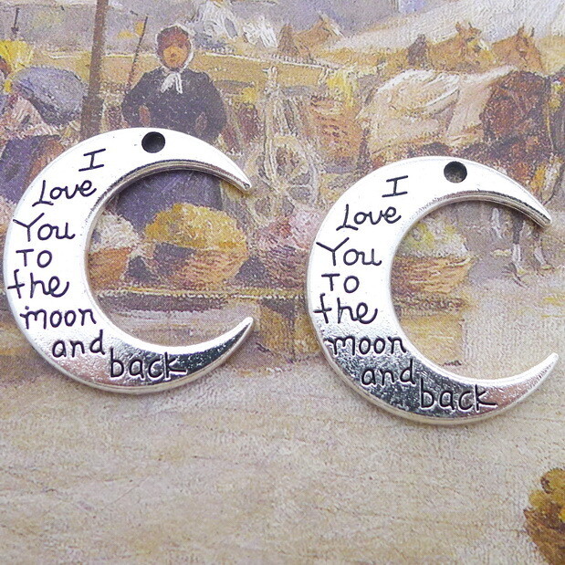 Alloy Jewelry Half Moon Charm