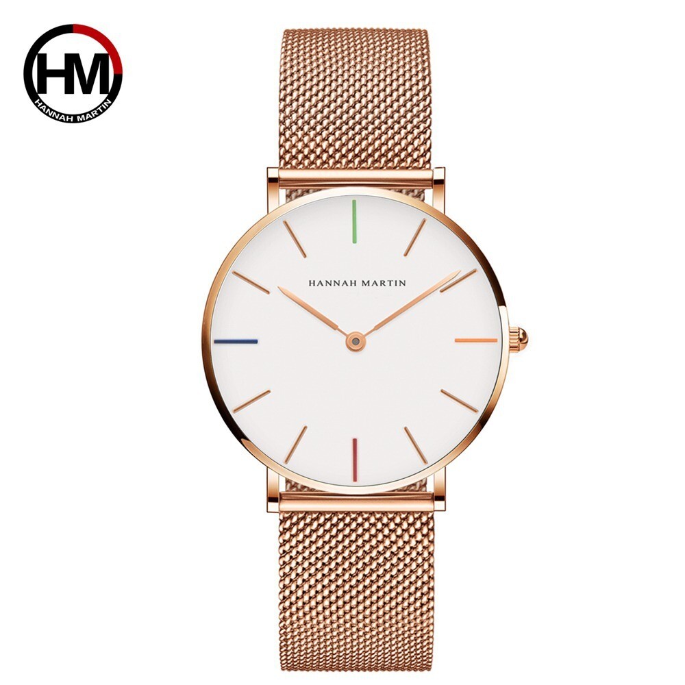Japanese Movement Stainless Steel Mesh Bracelet Waterproof Watch  for Women