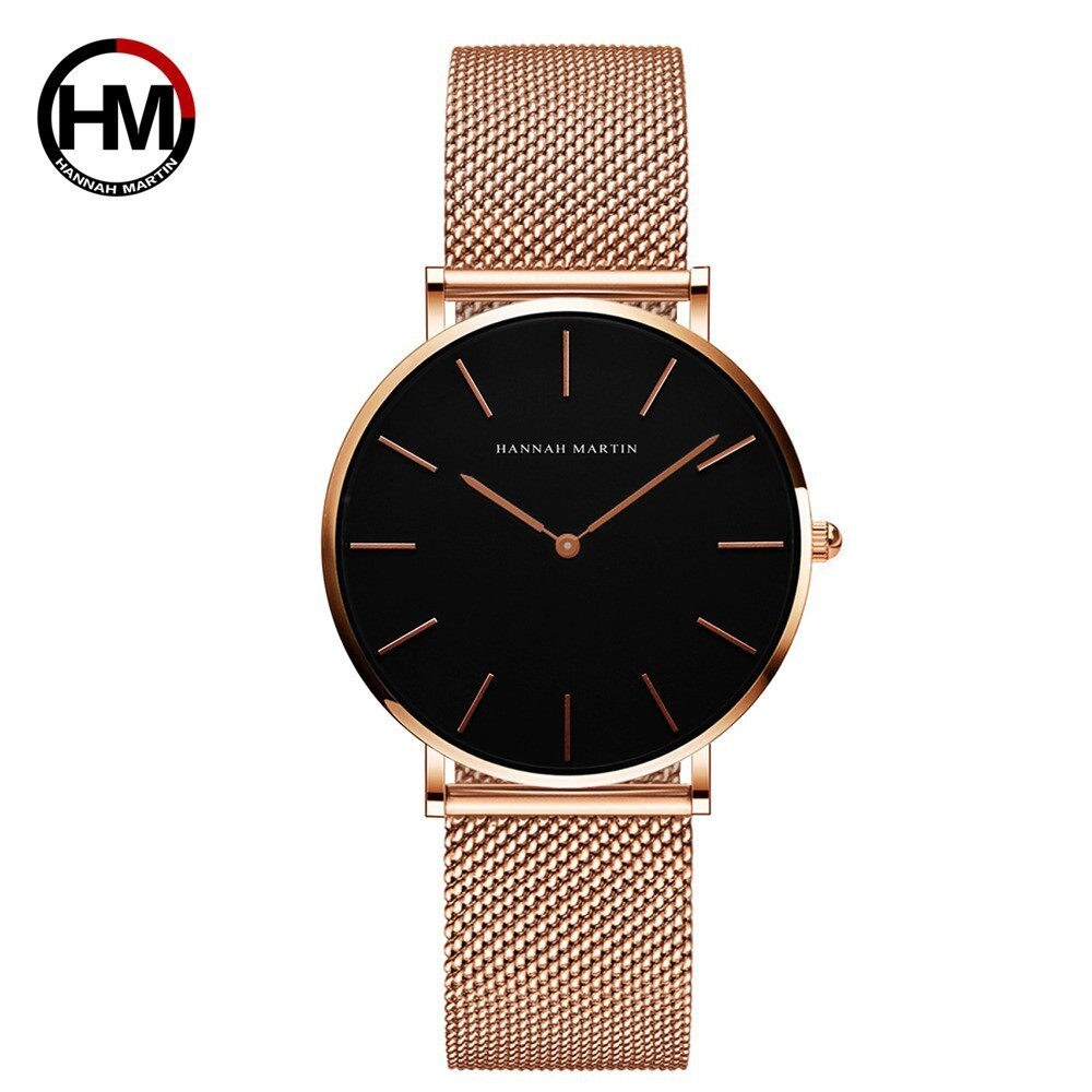 Japanese Movement Stainless Steel Mesh Bracelet Waterproof Watch  for Women