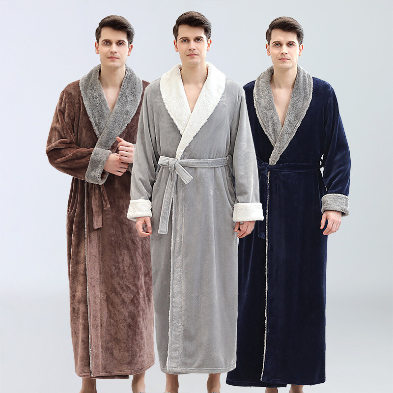 Men's Thick Bathrobe Flannel