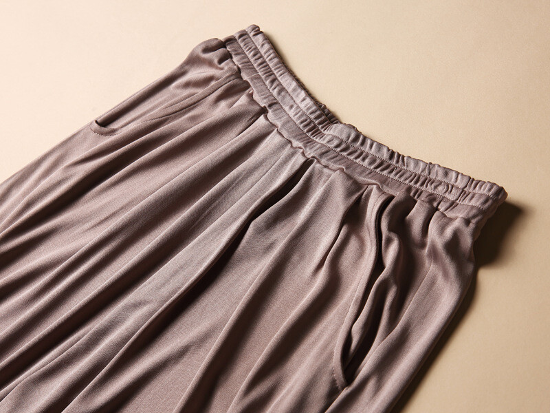 Mulberry Silk High Waist Wide Leg Pants  Ladies  Trousers
