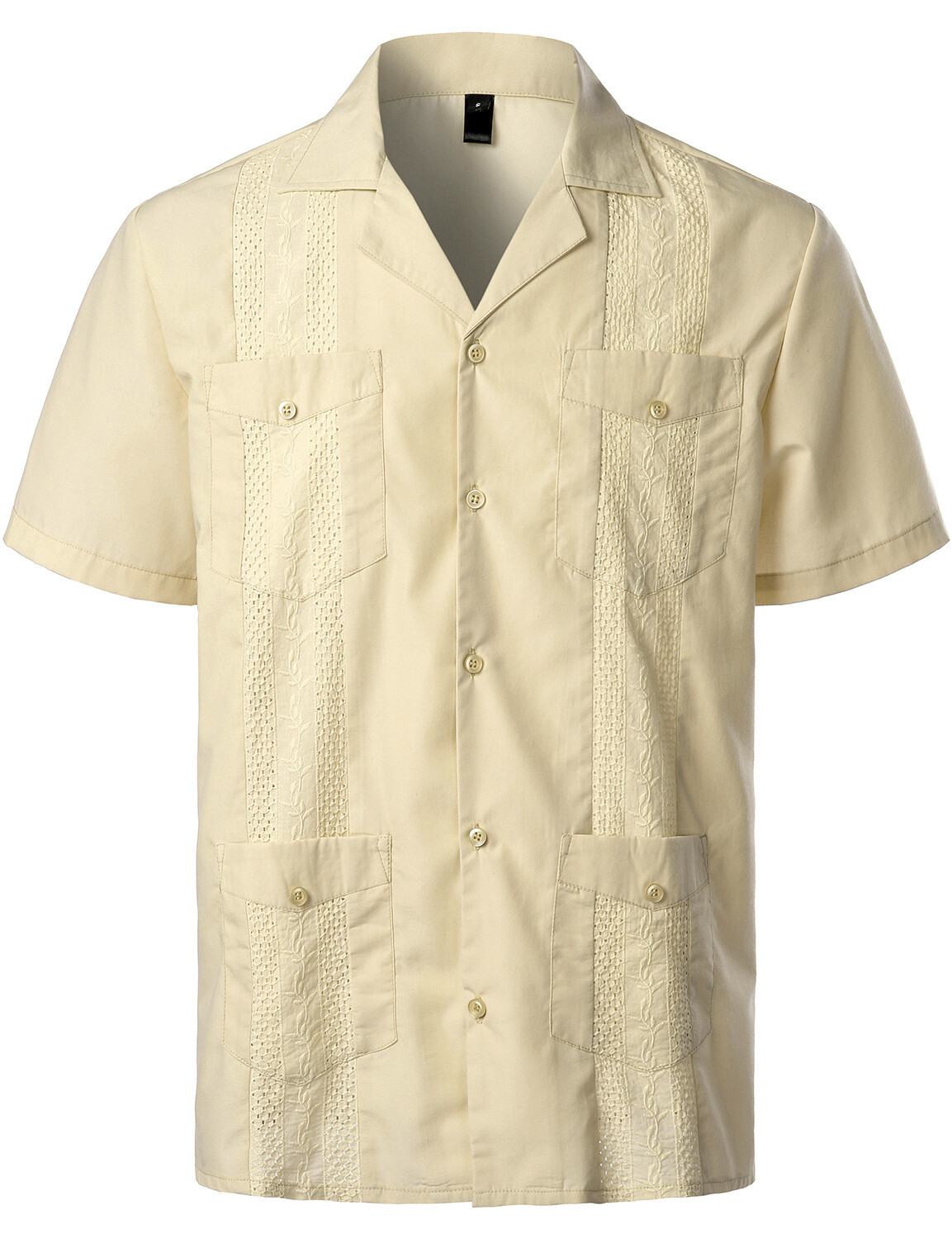 Men's Short-sleeved Cotton Guayabera Shirt