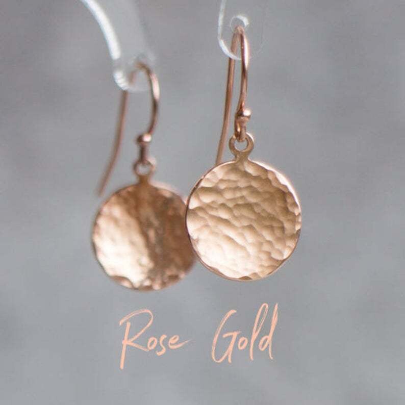 Twisted  Hammered Small Round Earrings