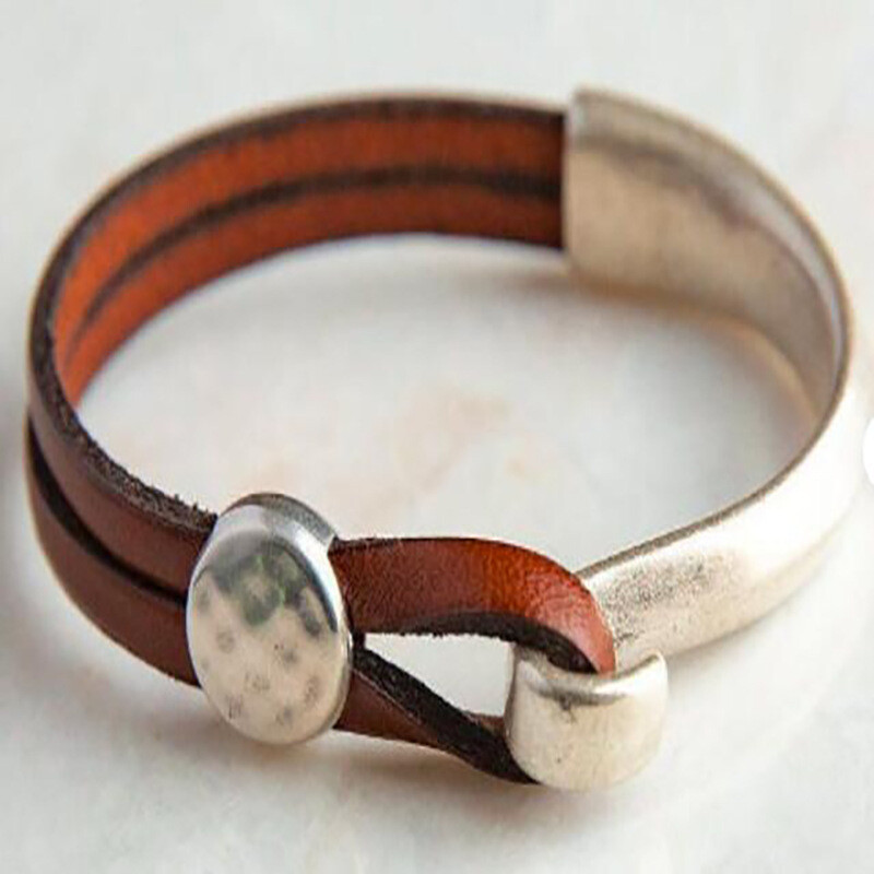 Men's Double Leather  Bracelet