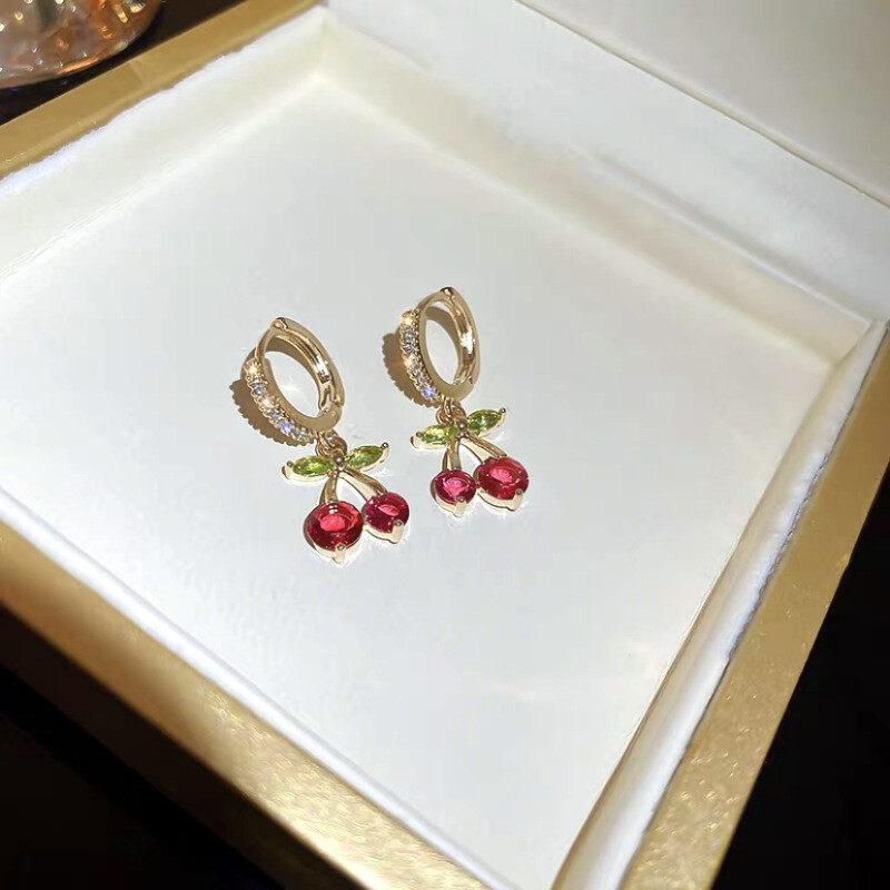 925 Silver Cherry Design Earrings