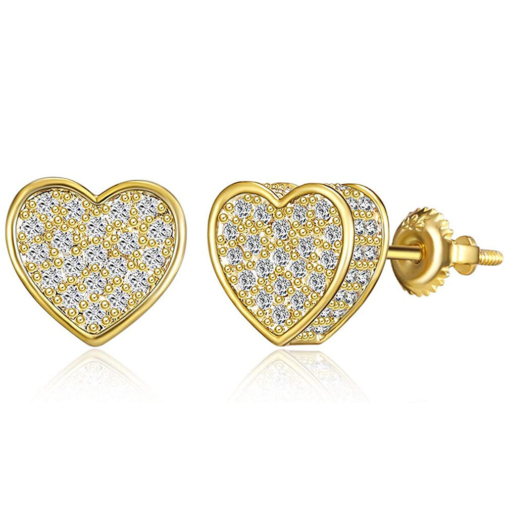 Heart Shaped Stud Earrings