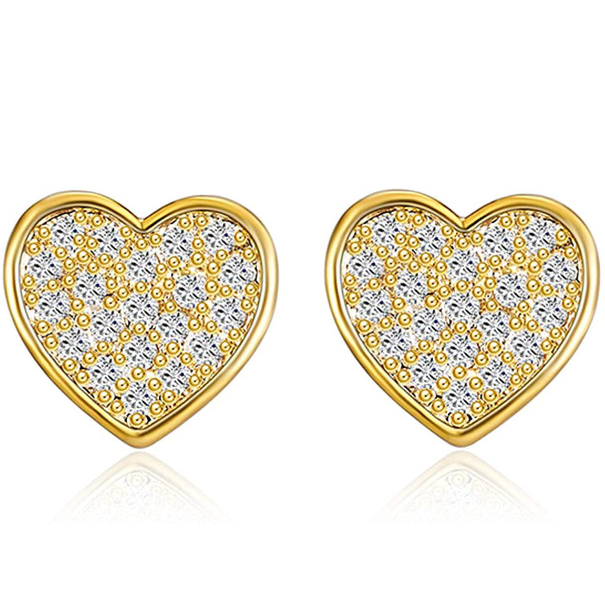 Heart Shaped Stud Earrings