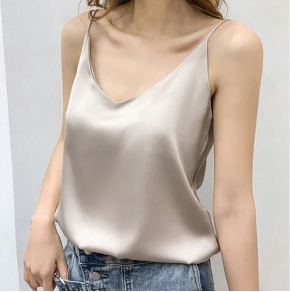 Sexy Silk  Camisole Top Sleeveless