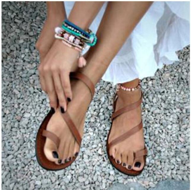 Narrow Band  Gladiator Sandals
