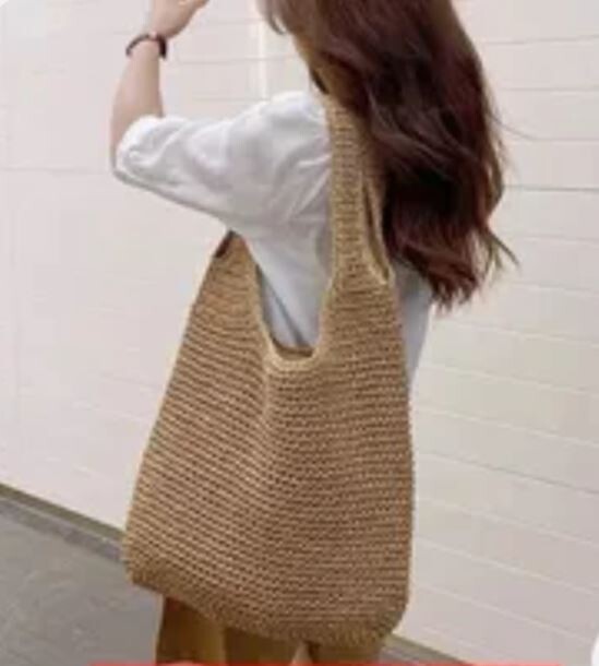 Bohemian Vegetable Straw Rattan Hand-woven shoulder Handbag