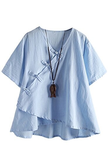 Women's Linen Retro Chinese Frog Button Tops