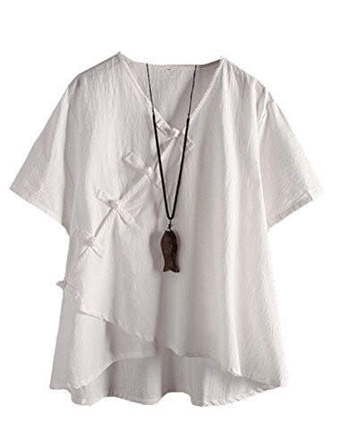 Women's Linen Retro Chinese Frog Button Tops