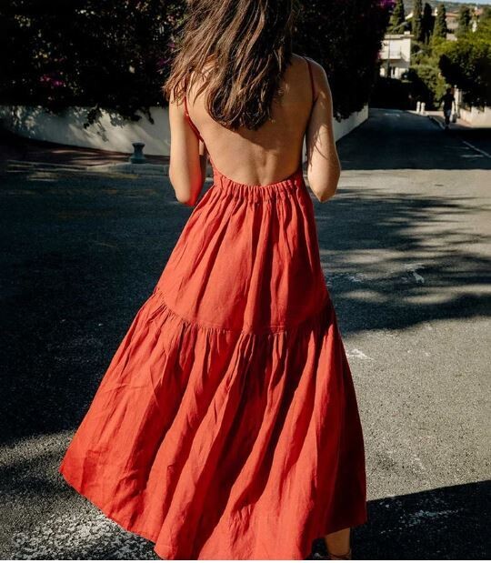 Summer Backless Vacation Dress