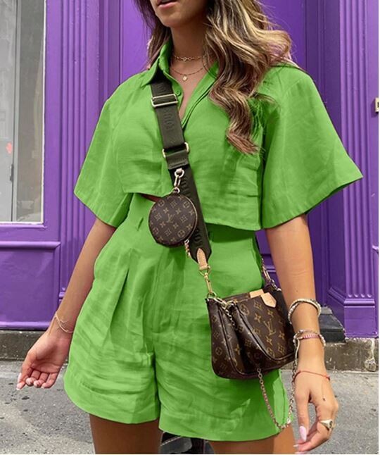 Irregular cotton and linen casual set