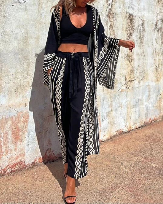 Summer printed harem pants mid-rise casual pants