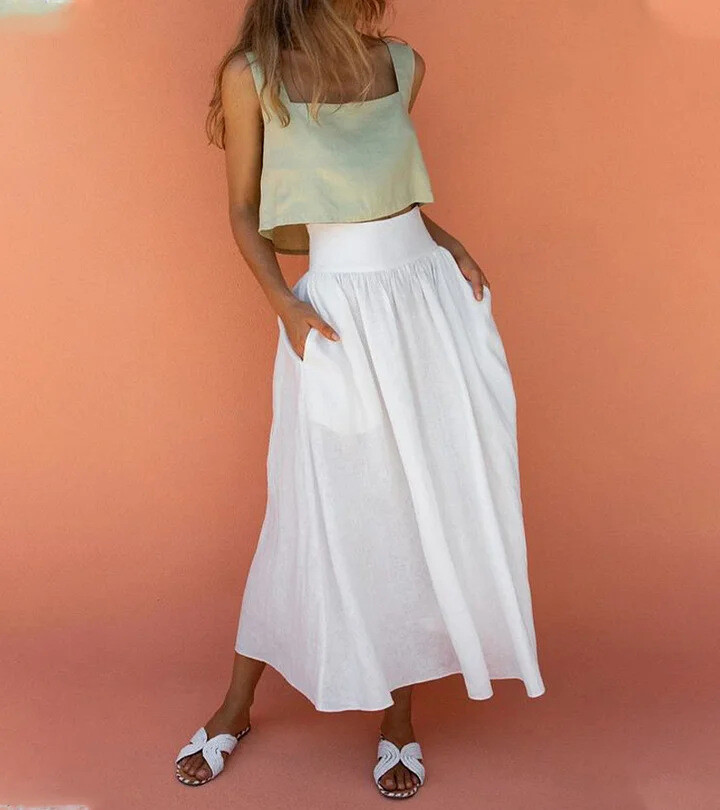 Women's Sleeveless Top + Long Skirt Set