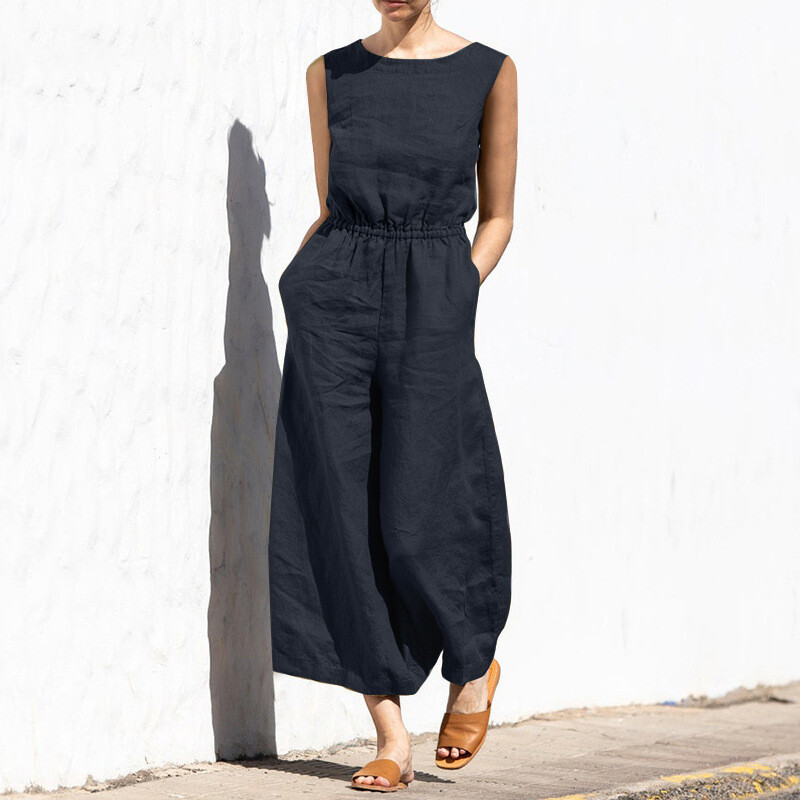 Sleeveless  Casual Loose-fitting Stylish Jumpsuit