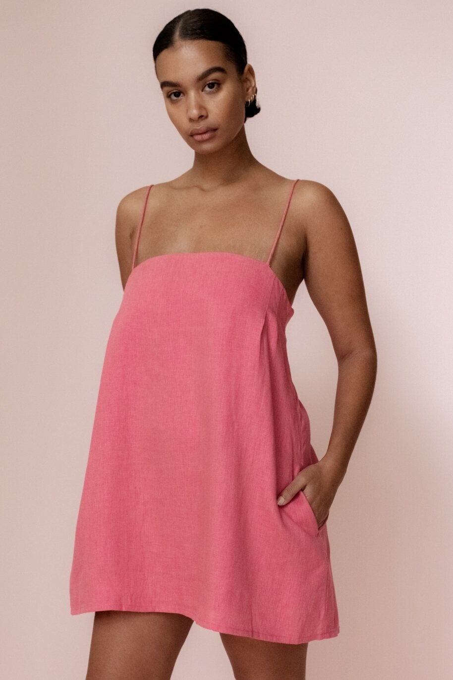Cotton Skinny Straps Comfortable Versatile Dress
