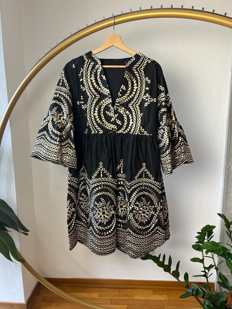 Beautiful Gabriela Gold or Silver Accent Dress (Out of Stock)