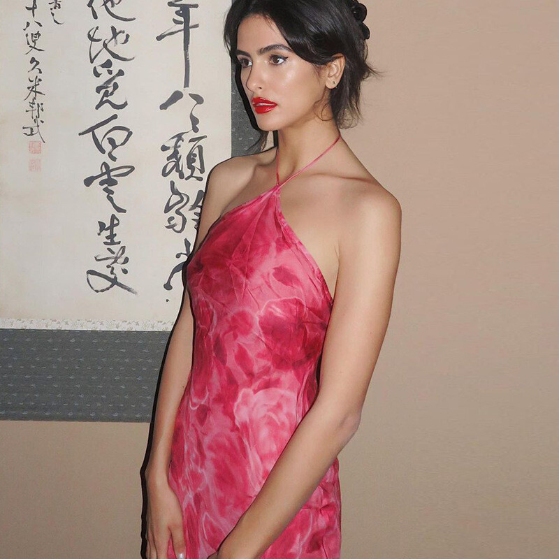 Elvira Printed Long Dress