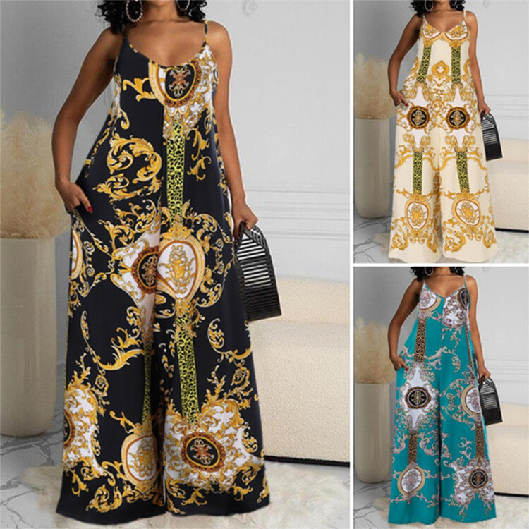 Versace Print  Sexy Jumpsuit