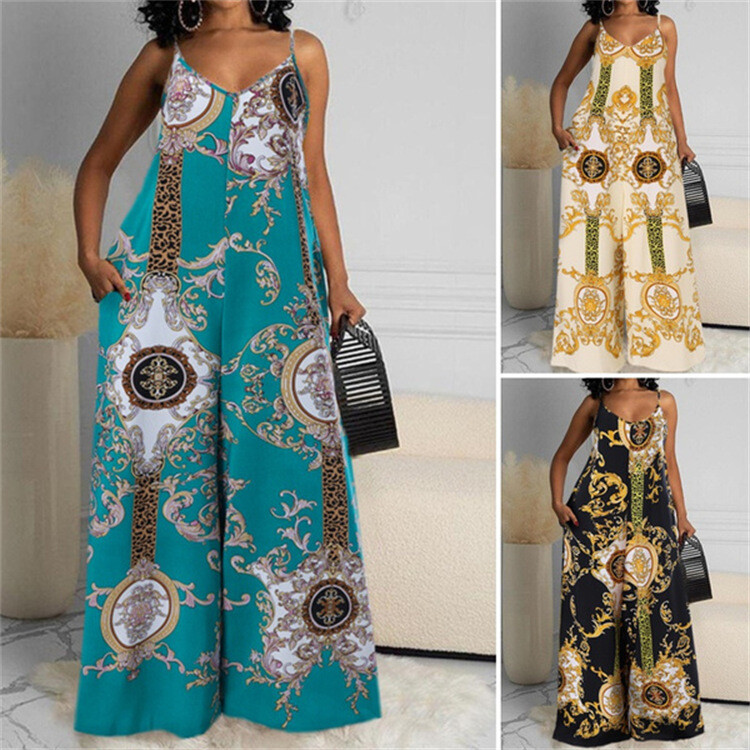 Versace Print  Sexy Jumpsuit