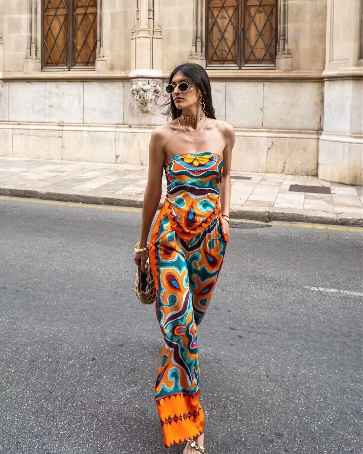 ZAURA Bandana Top and Pants Set