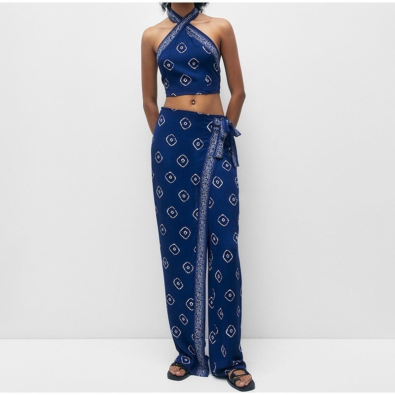 Sexy Top and Trousers Printed Set