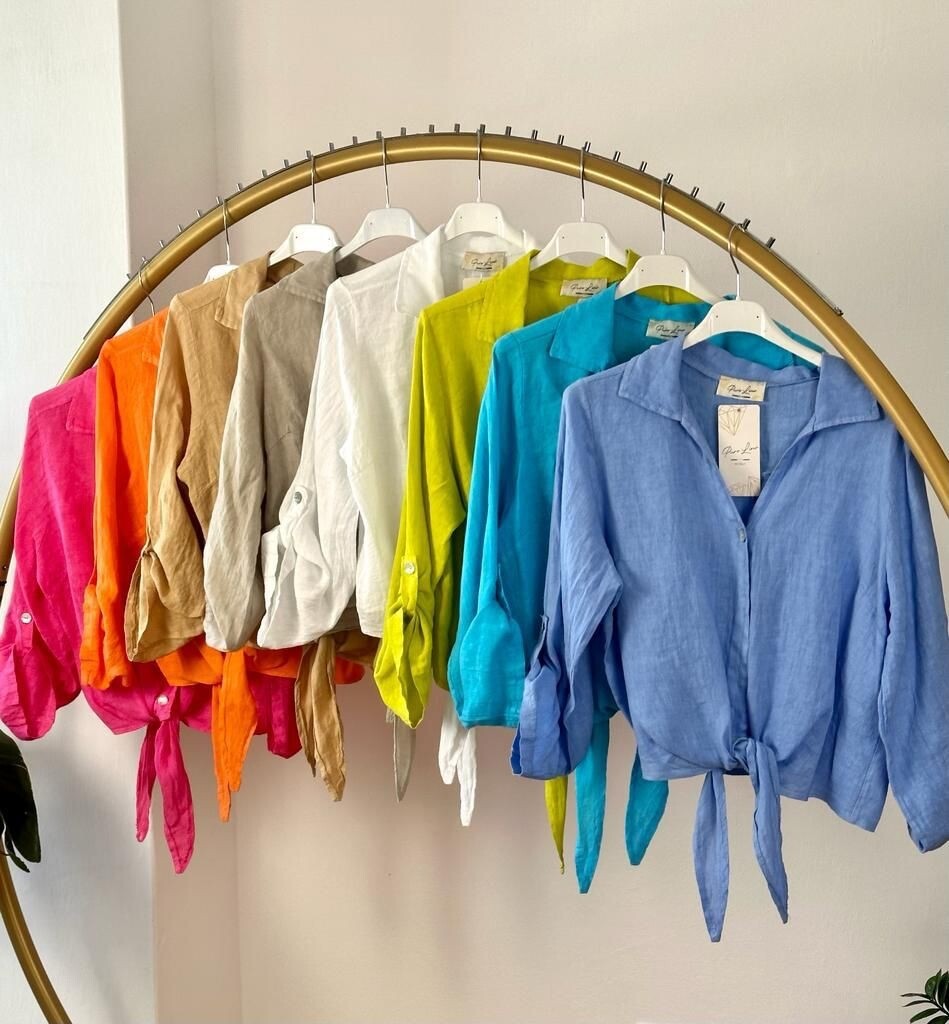 Long Sleeves Linen Top