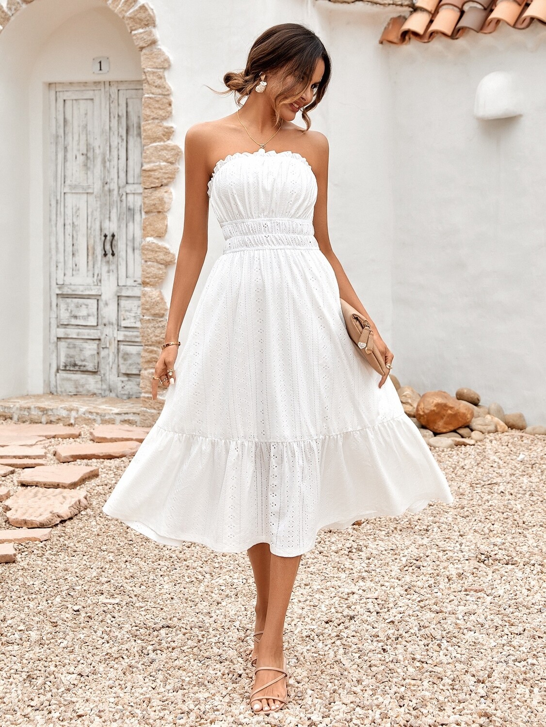 Strapless Midi Dress