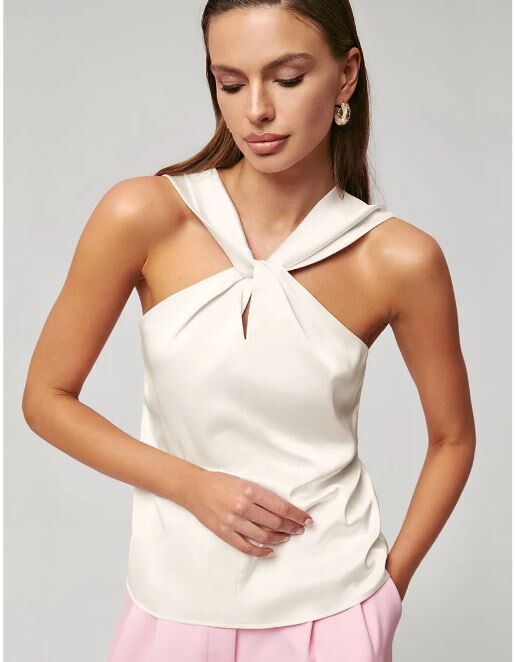 Ivy Chiffon Cross Halter Camisole Top