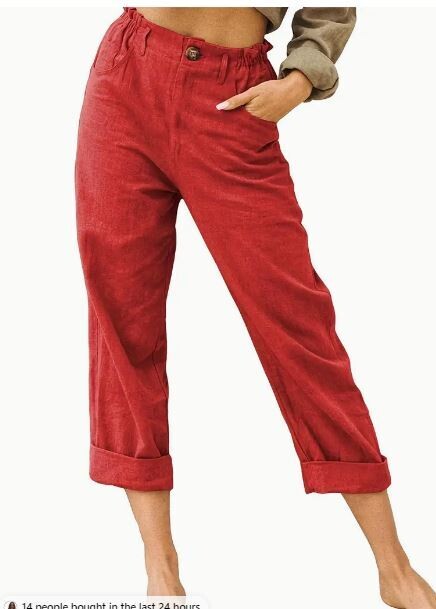 Solid Elastic Waist Pants, Casual Wide Leg Pants For Spring &amp; Summer, Women's Clothing