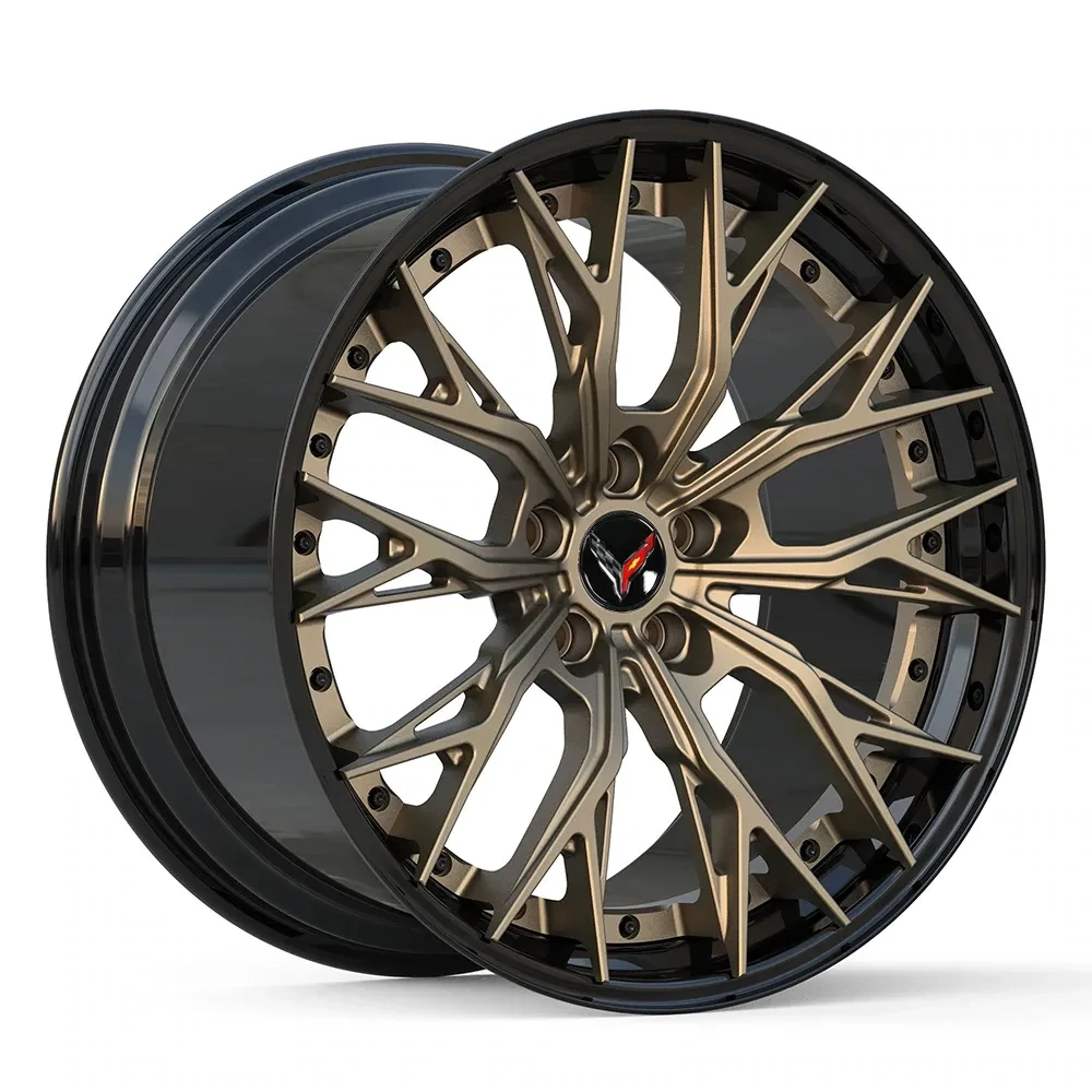 DL10 Forged 2-Piece wheels Bronze / Gloss Black for C6 Corvette Z06 / Grand Sport