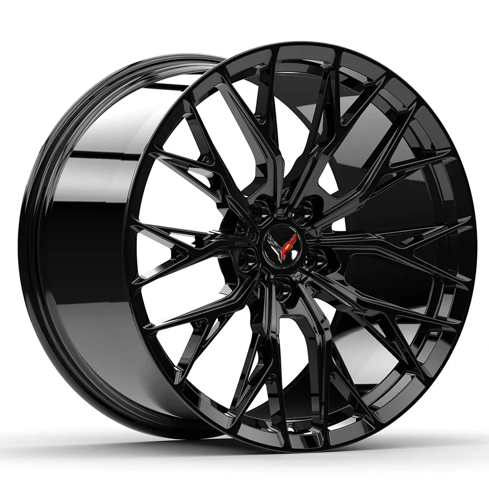 ALT10 Forged Gloss Black wheels for C6 Corvette Z06 / Grandsport