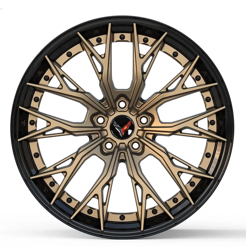 DL10 Forged 2-Piece wheels Bronze / Gloss Black for C6 Corvette Z06 / Grand Sport