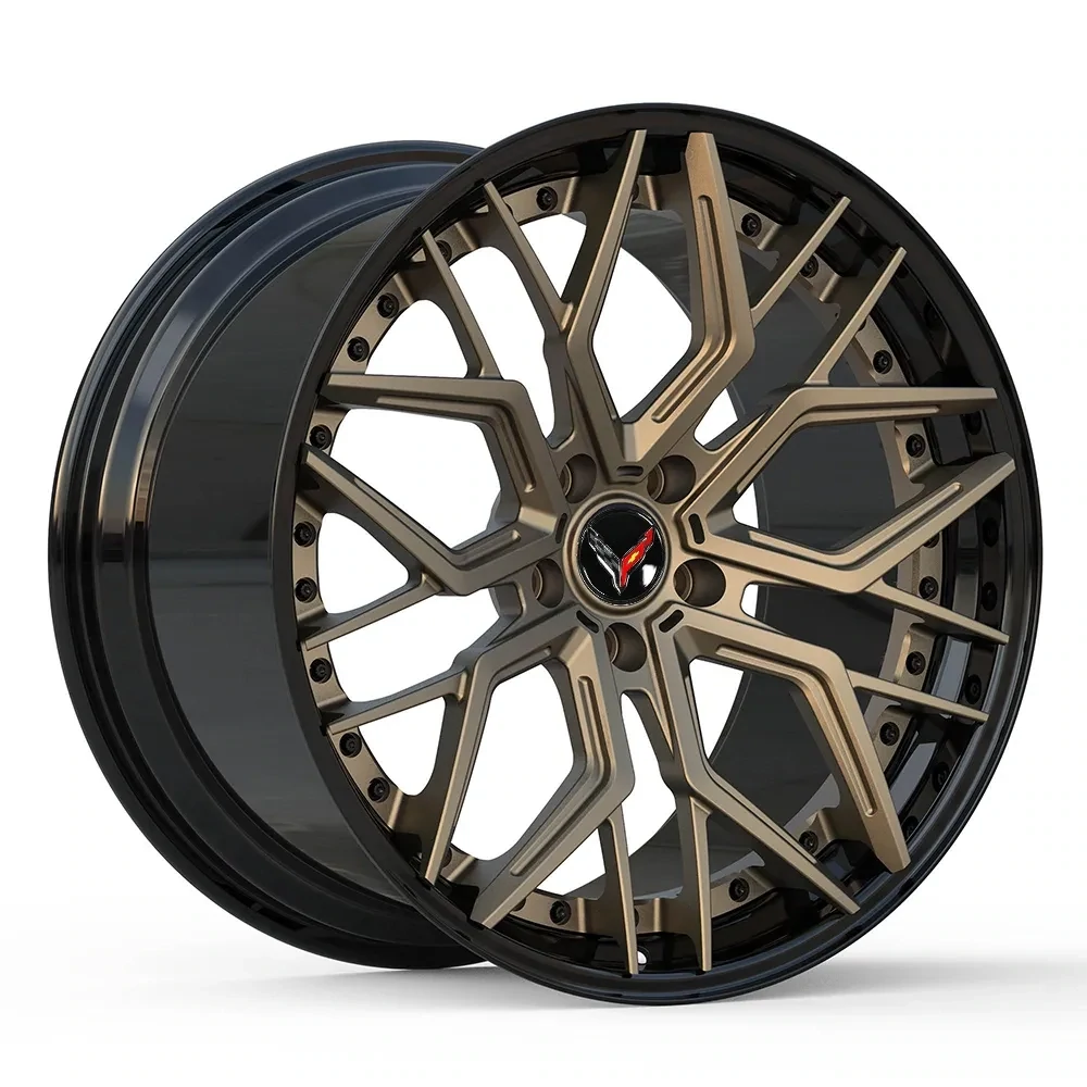 DL20 Forged 2-Piece wheels Bronze / Gloss Black for C8 Corvette Z06 / E-Ray