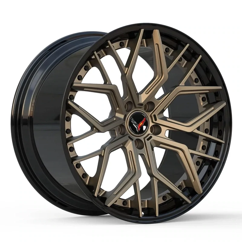 DL20 Forged 2-Piece wheels Bronze / Gloss Black for C8 Corvette Z06 / E-Ray