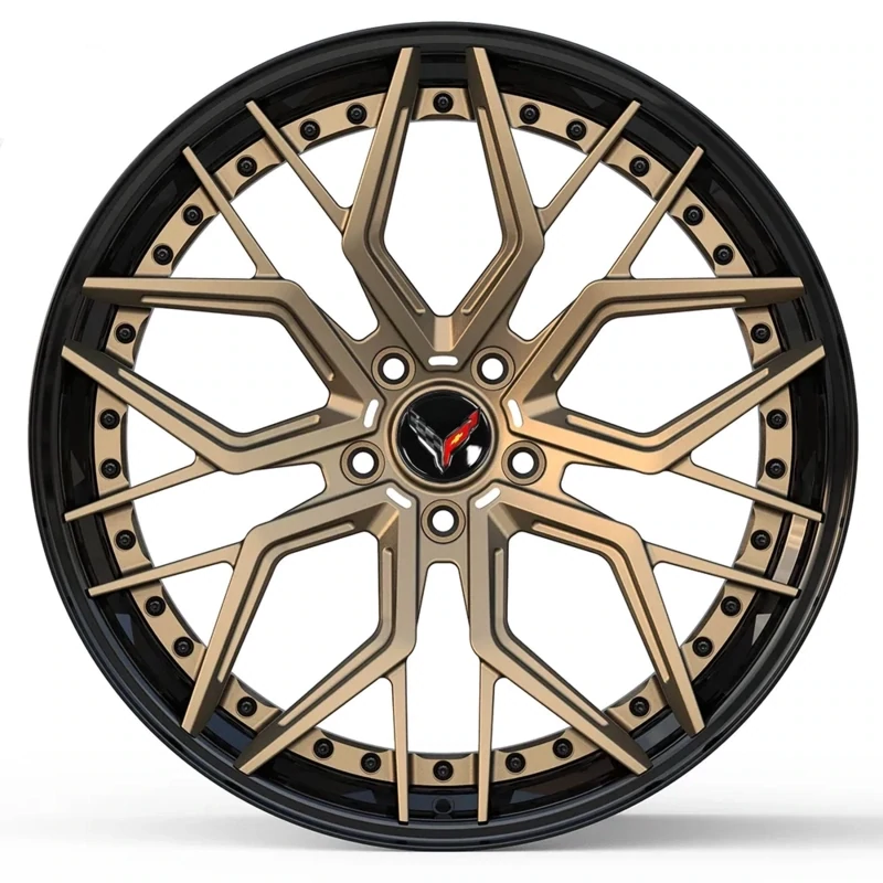 DL20 Forged 2-Piece wheels Bronze / Gloss Black for C8 Corvette Z06 / E-Ray