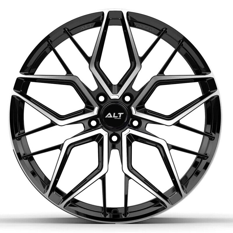 ALT20 Forged Gloss Black / Machined Face wheels for C8 Corvette Z06 / E-Ray