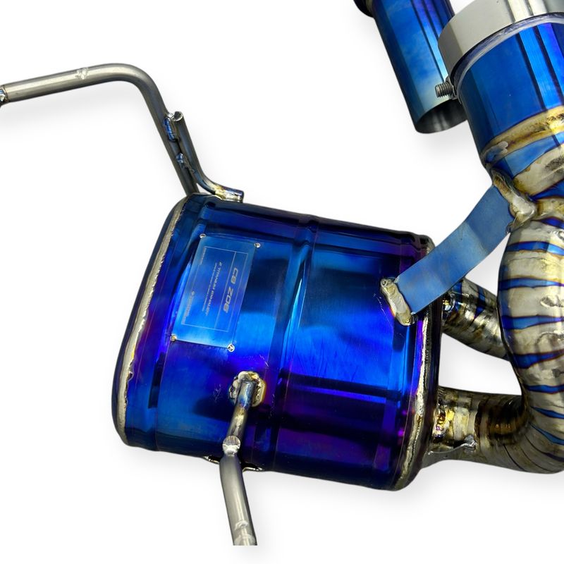Blue Pure Performance Z Titanium Exhaust for C8 Corvette Z06
