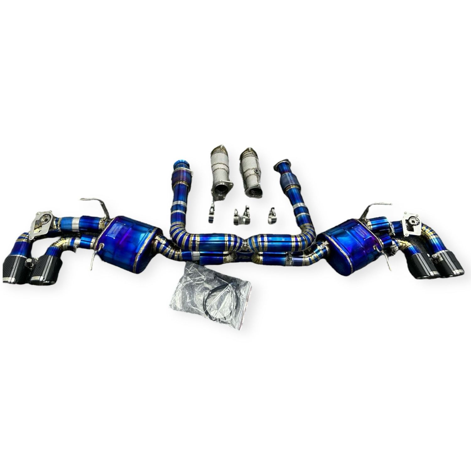 Pure Performance Blue Titanium Exhaust for C8 Corvette Base / Z51 / OEM Valves