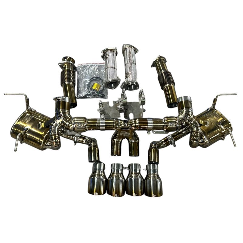 Gold Pure Performance Z Titanium Exhaust for C8 Corvette Z06